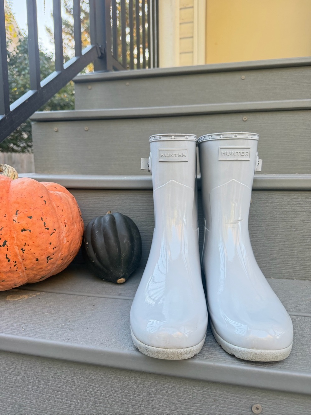 Hunter Original Short Rain Boots - Light Green Gloss